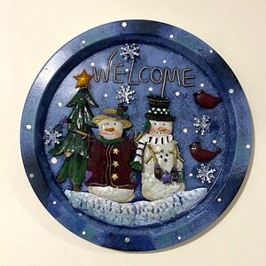 Vintage metal 3D Welcome Sign/ wall plaque